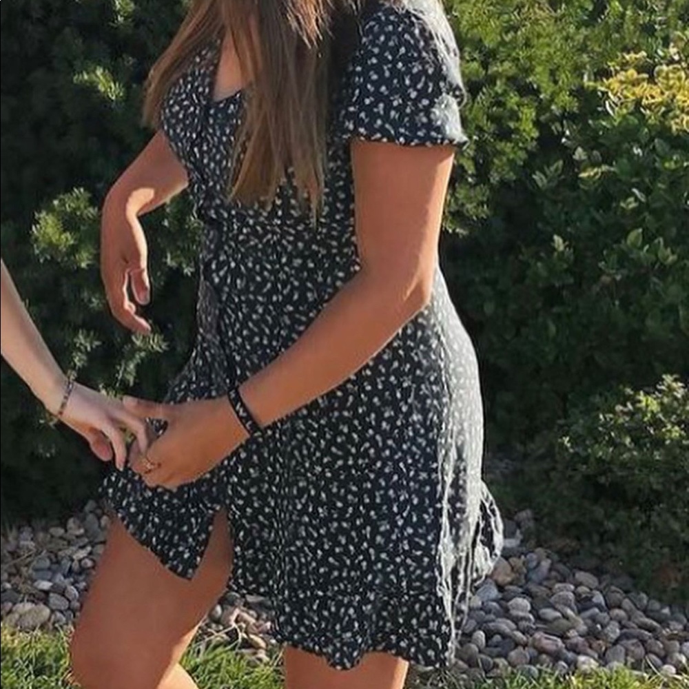 Green floral H&M dress